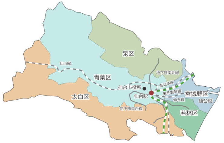仙台市区別地図