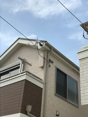 足立区保塚町にてテレビアンテナ工事