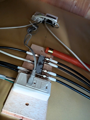 屋根裏ブースターと分配器