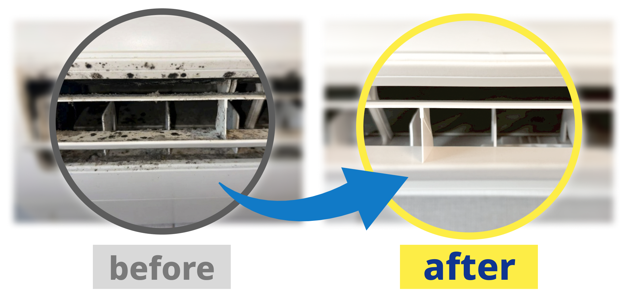 フィルター掃除前・後