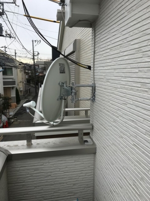 杉並区成田東にてテレビアンテナ工事