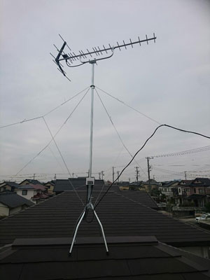 豊橋市富士見台にてテレビアンテナ工事