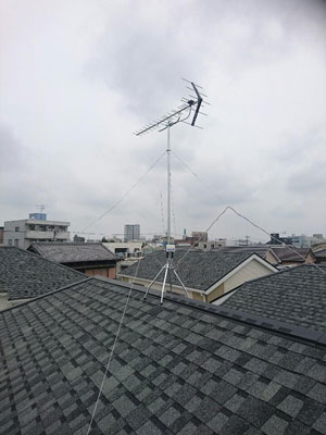 刈谷市寿町にてテレビアンテナ工事
