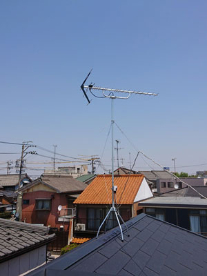 清須市土器野天水にてテレビアンテナ工事