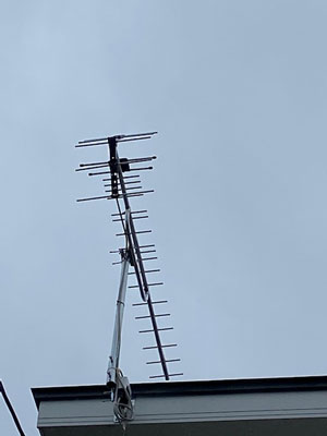 あま市森にてテレビアンテナ工事