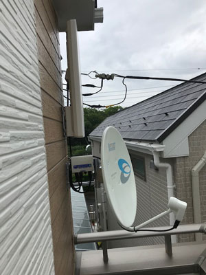 松戸市新松戸にてテレビアンテナ工事