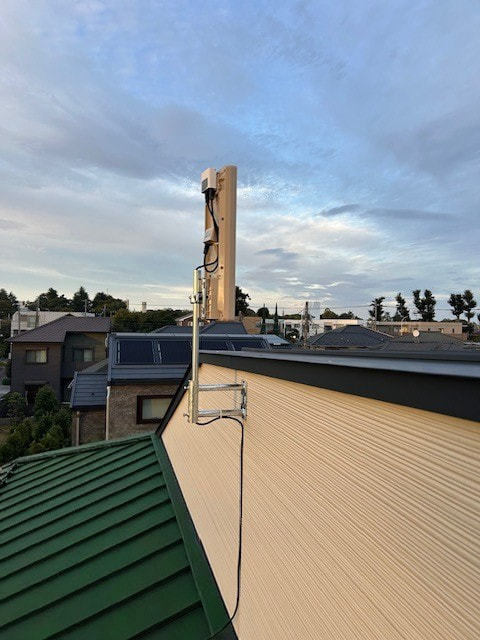 尼崎市田能にてテレビアンテナ工事