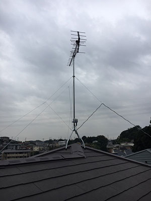 横浜市戸塚区上矢部にてテレビアンテナ工事