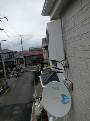 平塚市田村にてテレビアンテナ工事