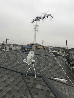 横浜市戸塚区原宿にてテレビアンテナ工事