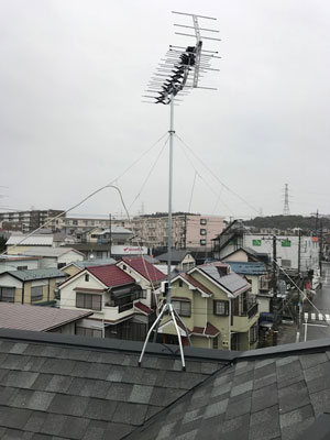 横浜市瀬谷区阿久和西にてテレビアンテナ工事