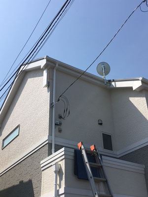 小金井市にてテレビアンテナ工事