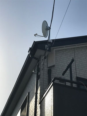 三芳町藤久保にてテレビアンテナ工事