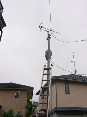 磐田市中泉にてテレビアンテナ工事