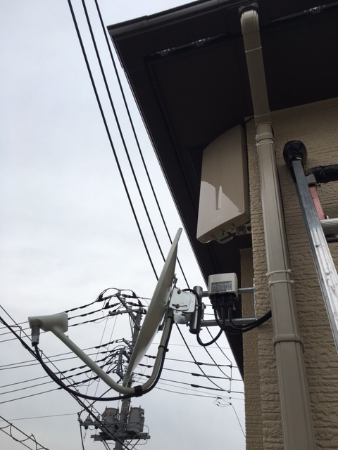 東京都葛飾区東金町にてテレビアンテナ工事
