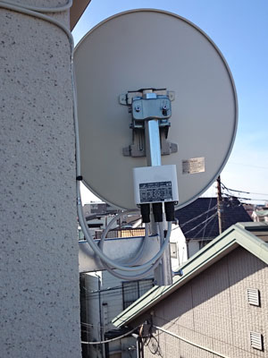 北区田端にてテレビアンテナ工事