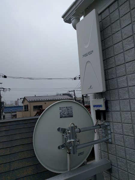 東京都墨田区東向島にてテレビアンテナ工事
