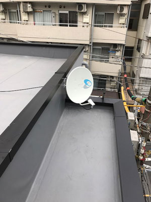墨田区にてテレビアンテナ工事