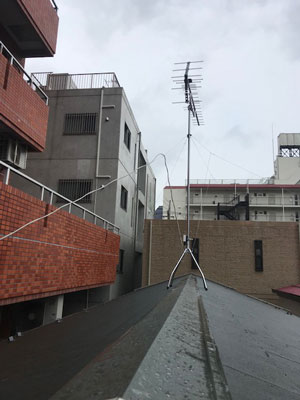 墨田区本所にてテレビアンテナ工事