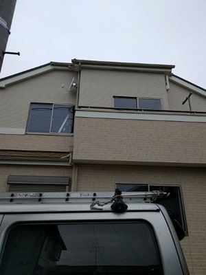 狛江市東野川にてテレビアンテナ工事