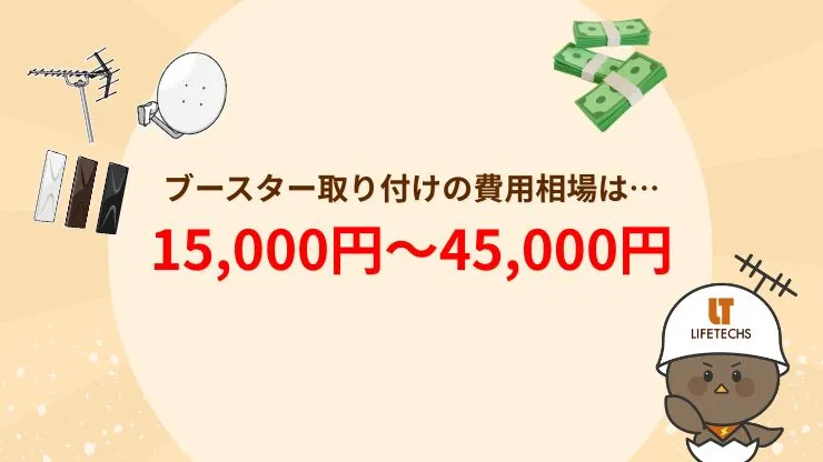 ブースターの取り付け費用相場　見出し画像