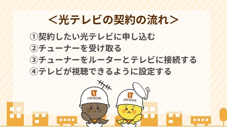 光テレビの契約の流れ