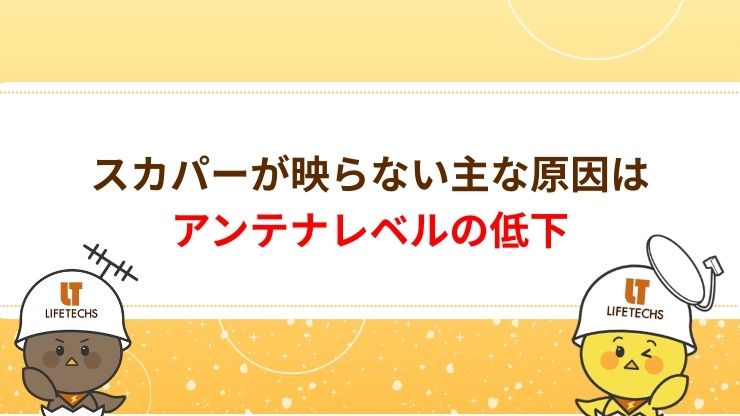 原因　アンテナレベルの低下画像