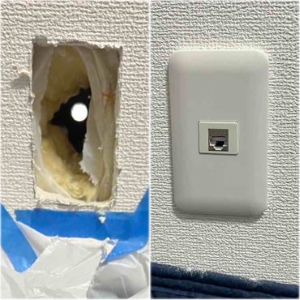 ボード開口穴あけ
