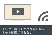 「インターネットがつながらない／ネット動画が見れない」を選び決定ボタンを押す